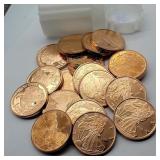 20- 1 OUNCE COPPER ROUNDS