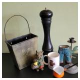 ROOSTER PLANTER, SQUIRRELS, WEATHER VANE CANDLE