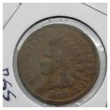 1866 INDIAN HEAD PENNY KEY DATE GOOD COIN