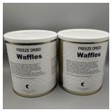 2- CANS FREEZE DRIED WAFFLES CRESCENT COMMISSARY