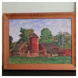 OLD BARN OIL PAINTING BY DAN SLOATHE WEST