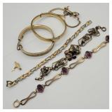 GOLD OVERLAY & GOLD FILLED JEWELRY BRACELETS