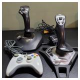 XBOX 360 WIRED CONTROLLER, LOGITECH WINGMAN
