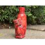 Carved Coral Chinese Dragon Snuff Bottle