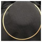 10K Gold Adjustable,Reversible Choker 8g,
