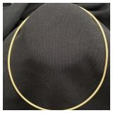 14K Gold Reversible Choker Necklace Italy  9g