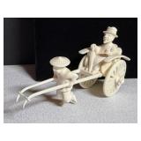 Vintage Ivory Carving Rickshaw Wheels Move Pre