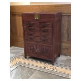 Chinoisserie Carved Floor Model Silver Chest