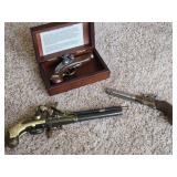 Three Replica Percussion & Flint Lock Pistols