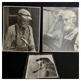Trio of Black & White Photos People