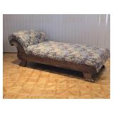 Antique Oak Fainting Sofa / Couch