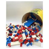 Vintage Lego Building Blocks : Red , White & Blue