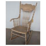 Antique Wooden Spindle-Splat Rocking Chair