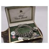 Vtg Jacoby Bender Sterling Silver Charm Bracelet