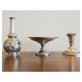 Sterling Silver Small Compote, Bud Vase & Candle