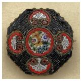 Micro Mosaic Pin / Brooch Italy