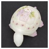 Fenton Hand Painted Turtle Lilac Hand Painted