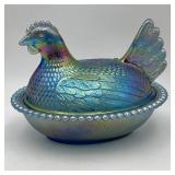 Vintage Carnival Hen on Nest  Indiana Glass