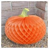 Large Vintage Halloween Pumpkin Honeycomb Paper