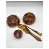Vintage Dresser Set Pyralin Du Barry Faux
