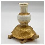 Royal Worcester Porcelain Tortoise Spill Vase