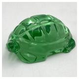 Baccarat Green Crystal Turtle