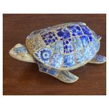 Blue Tile / Pottery Shard Art Turtle