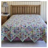 Vintage Hand-Sewn Bottle Cap Quilt