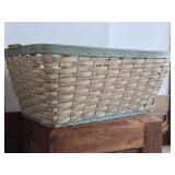 Older Oak Splint Laundry Basket