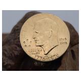 1976 Gold Plate Ike Dollar Personalized Comm.