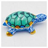 Tiny Herend Fishnet Turtle Hungary 1.5 Inches