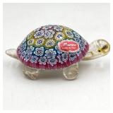Murano Millefiori Turtle Italian Art Glass