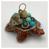 Jay Strongwater Turtle Ornament w/ Original Box