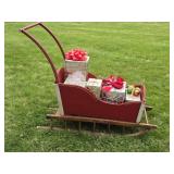Antique Sled w/ Vintage Christmas Sleigh Addition