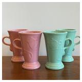 4 Fiesta Ware Cappuccino Mug Tall Latte Coffee