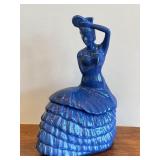 Fiesta Ware Lapis Blue Dancing Lady Cookie Jar -
