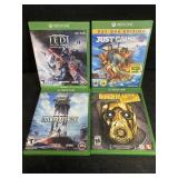 4 XBOX ONE GAMES JUST CAUSE 3, BORDERLANDS, STAR