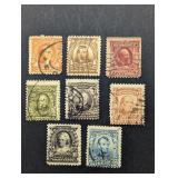 8- 1902 US POSTAGE STAMPS 50 CENT, 15 CENT, 13