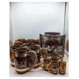 LARGE SET OF SIESTAWARE SNACK & ROOT BEER MUG SET