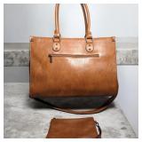 Lovevook Brown Laptop Bag for Women W/ Matching