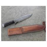 Custom Damascus Hand Forged Bowie Knife