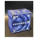 Federal 28ga Shotgun Shells, 1 Box, 25 Shells ,