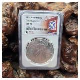 NGC MS70 2022 Silver Eagle Ohio