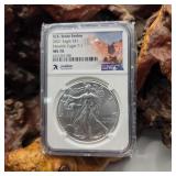 NGC MS70 2021 Silver Eagle South Dakota