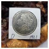 1921 D Morgan Silver Dollar