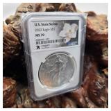 NGC MS70 2022 Silver Eagle Mississippi