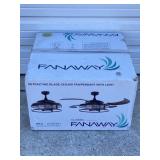 NIB FANAWAY RETRACTING BLADE CEILING FAN W/