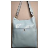 Bostanten Blue Leather Hobo Bag