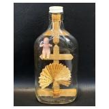 Vintage Carved / Whittled Bottle Whimsey Folk Art