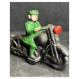 CAST-IRON MAN ON MOTORCYCLE REPO